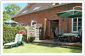 Ferienwohnung Ivendorf Terrasse